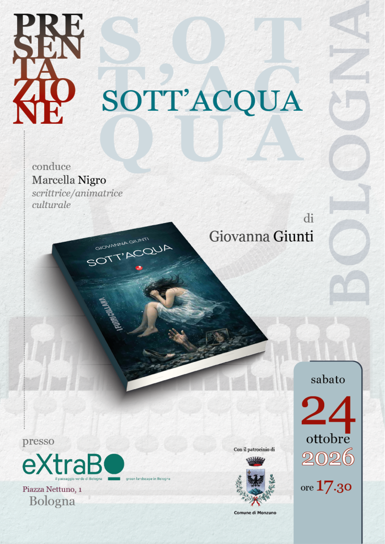 Locandina dell'evento presentazione del libro "Sott'acqua"